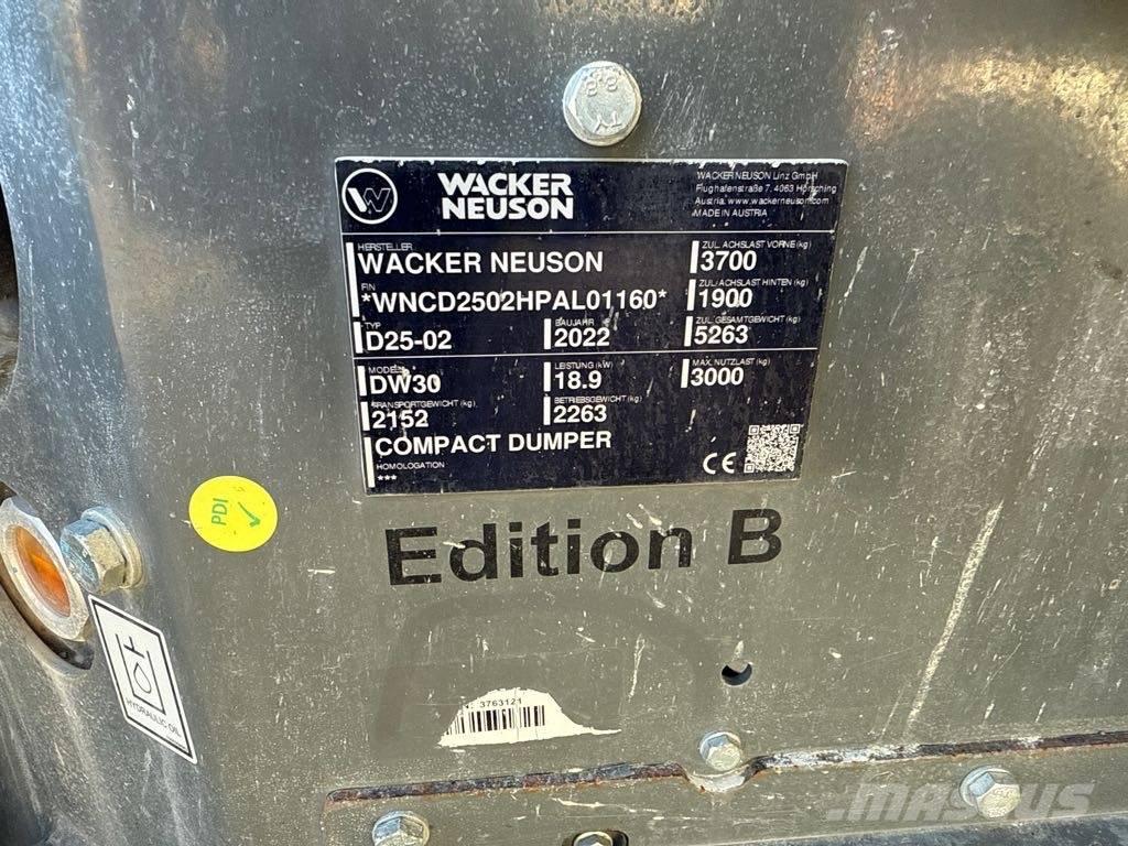 Wacker Neuson DW30 Mini dumpere