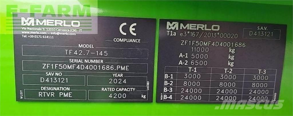 Merlo tf 42.7 - 145 Teleskoplastere for Landbruk
