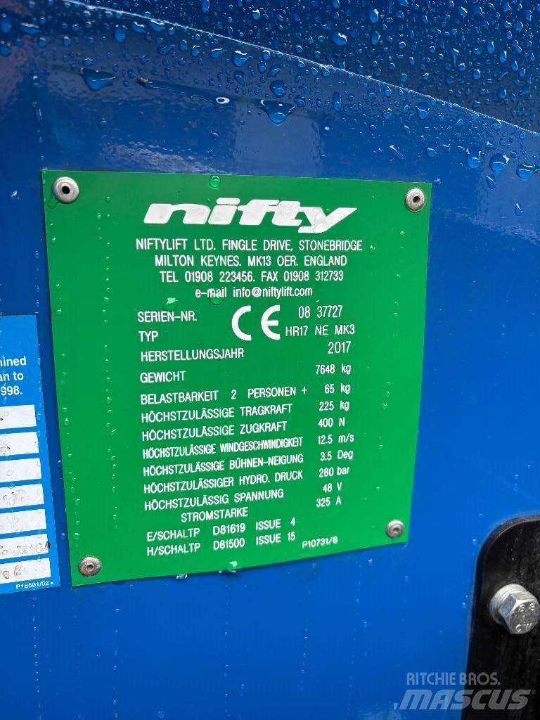 Niftylift HR 17 Leddede bomlifter