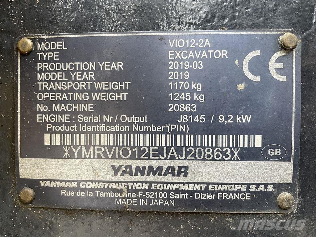 Yanmar VIO12 Hjulgravere