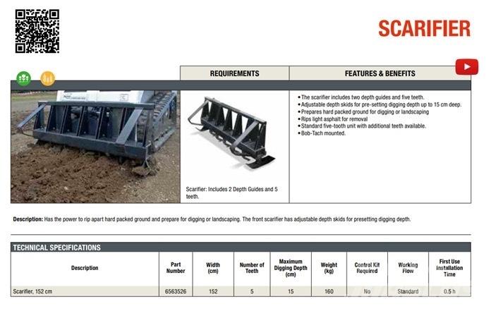 Bobcat Scarifier Park- og hagemaskiner - Annet