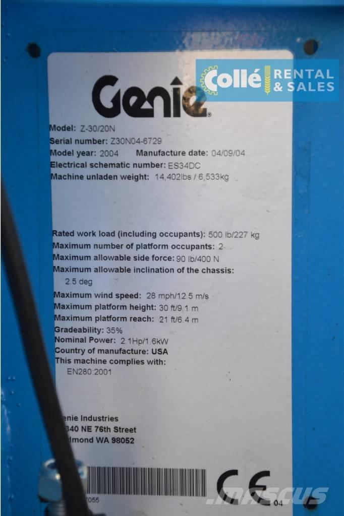 Genie Z-30/20N | 2004 Leddede bomlifter