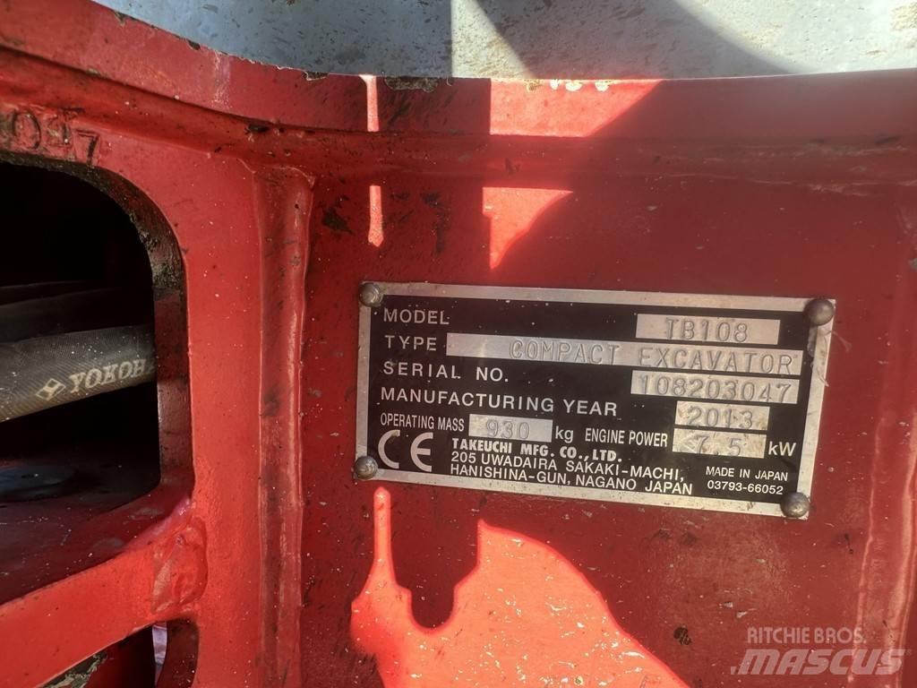 Takeuchi TB108 Minigravere <7t