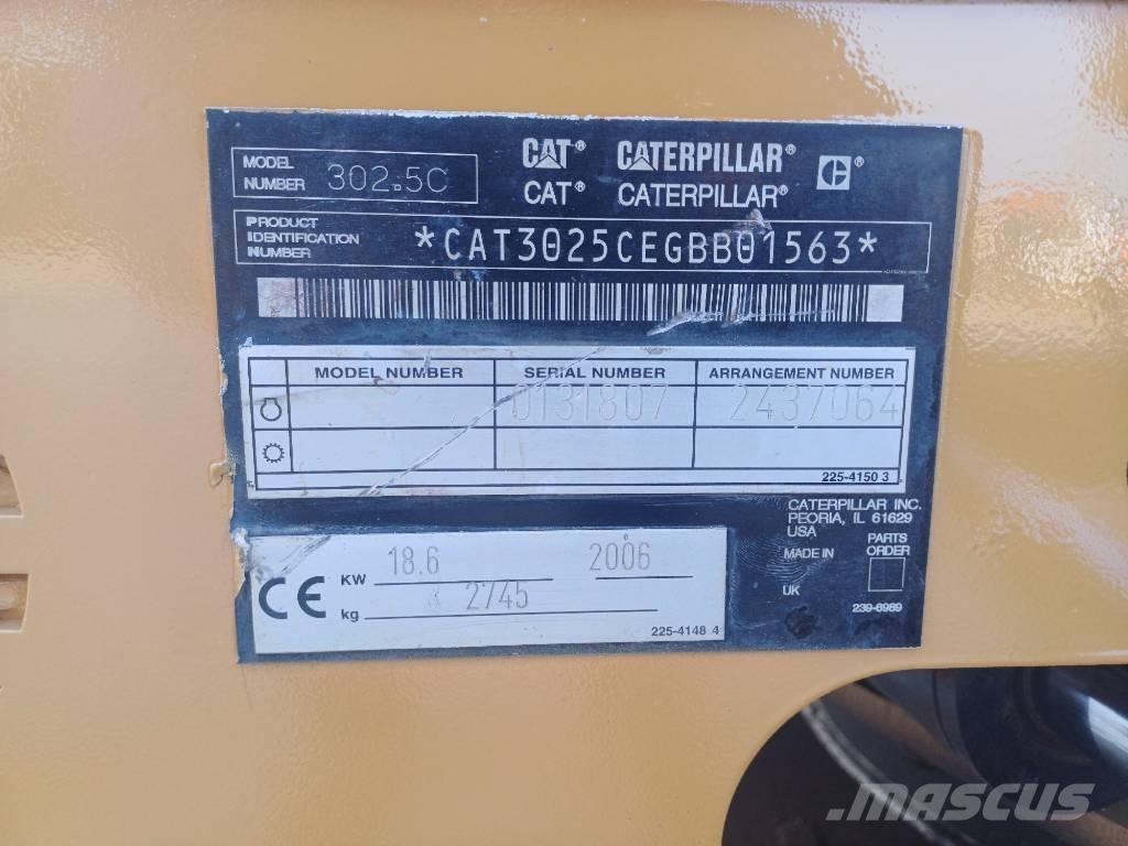 CAT 302.5 Minigravere <7t