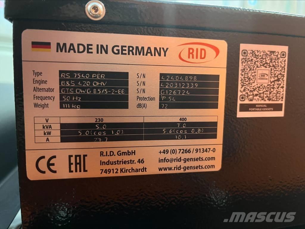  RID RS Bensin Generatorer