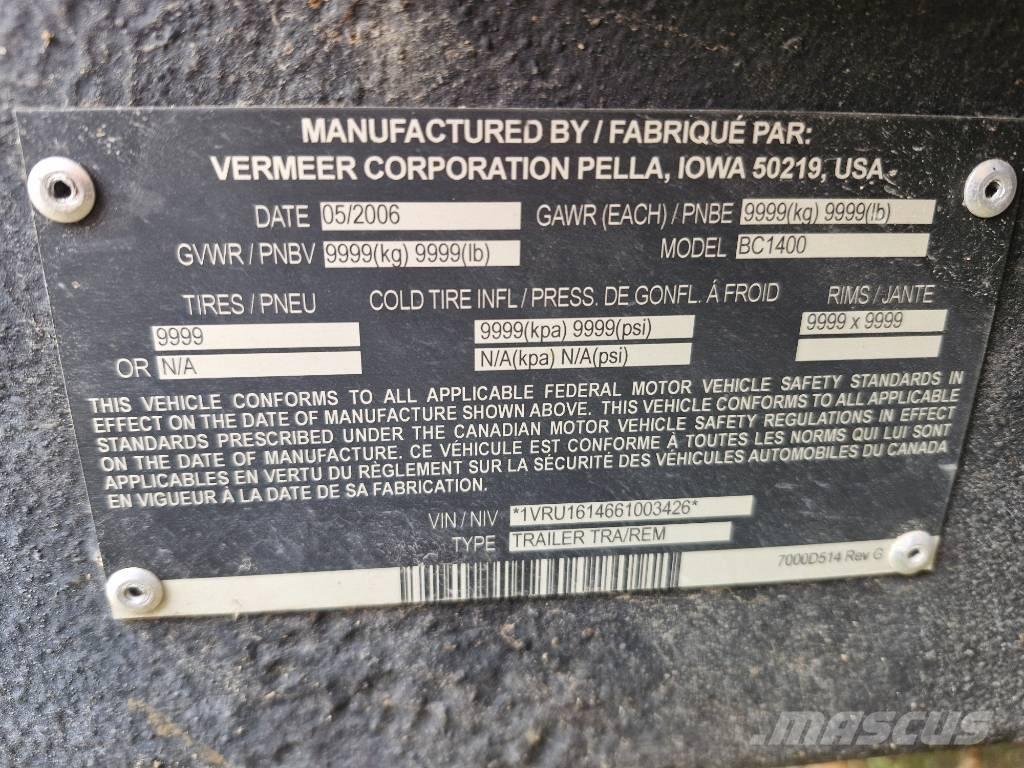 Vermeer BC1400 Fliskuttere