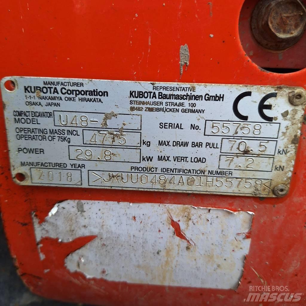 Kubota U 48-4 Minigravere <7t