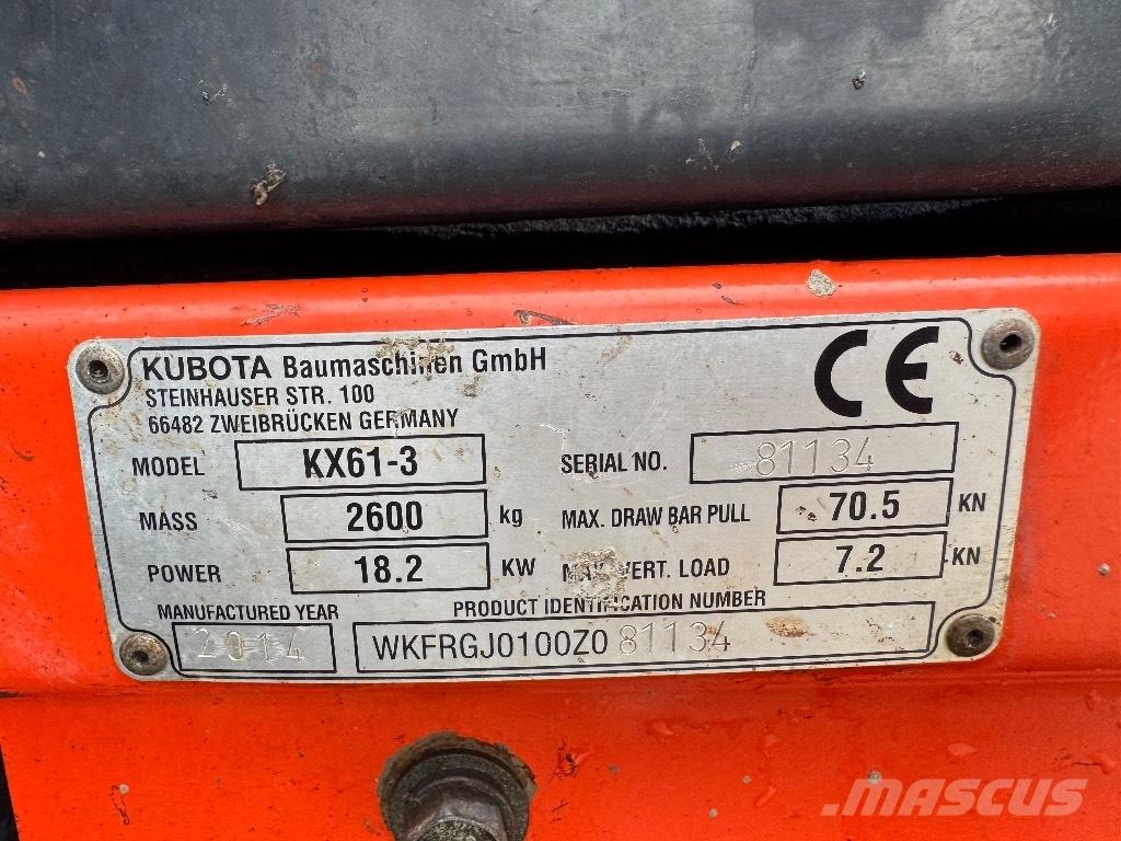 Kubota KX 61-3 Minigravere <7t