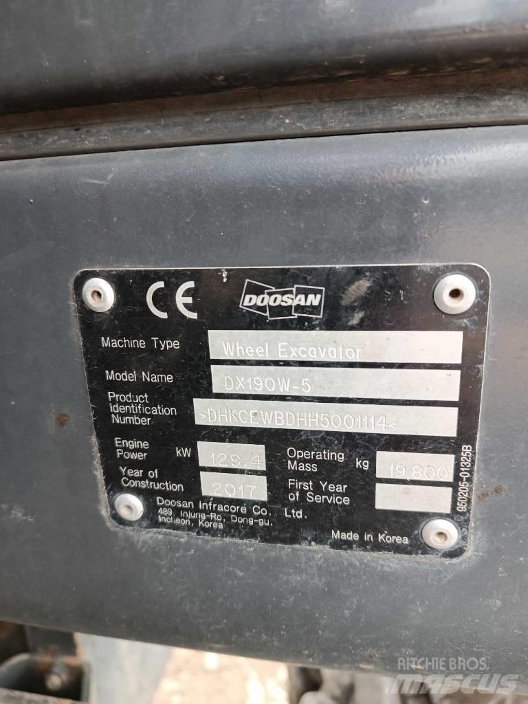 Doosan DX 190 W-5 Hjulgravere