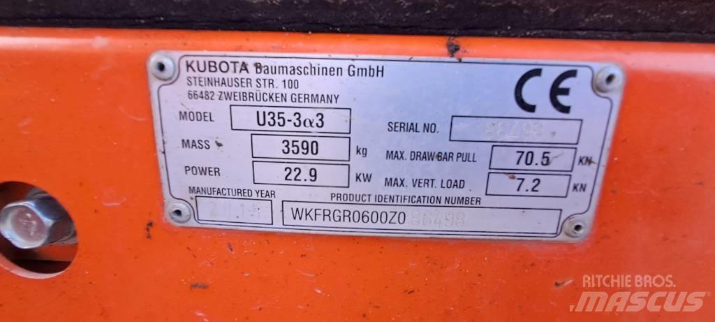 Kubota U35-3A3 Minigravere <7t