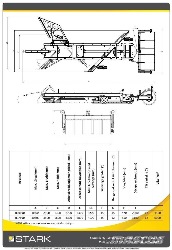 Stark TL7500 Veihøvler