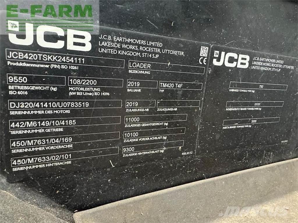 JCB tm 420 Teleskoplastere for Landbruk