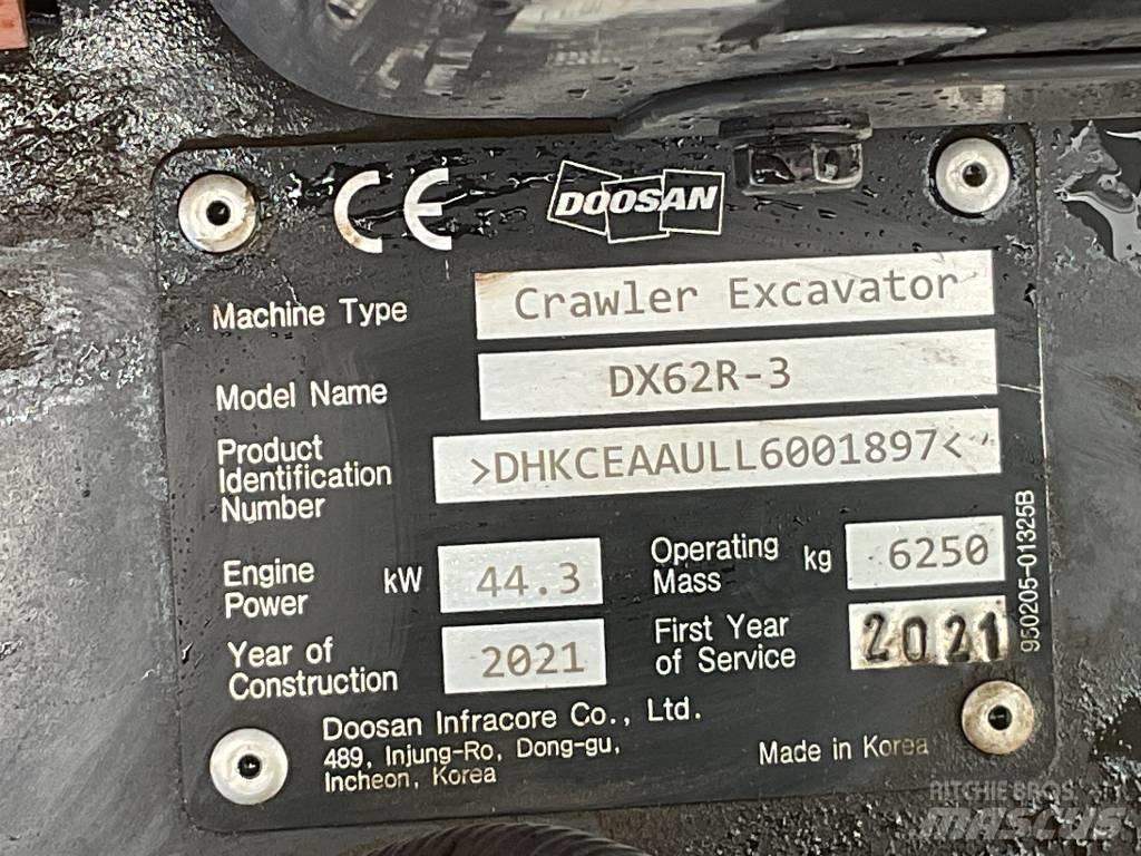Doosan DX 62 R-3 Minigravere <7t