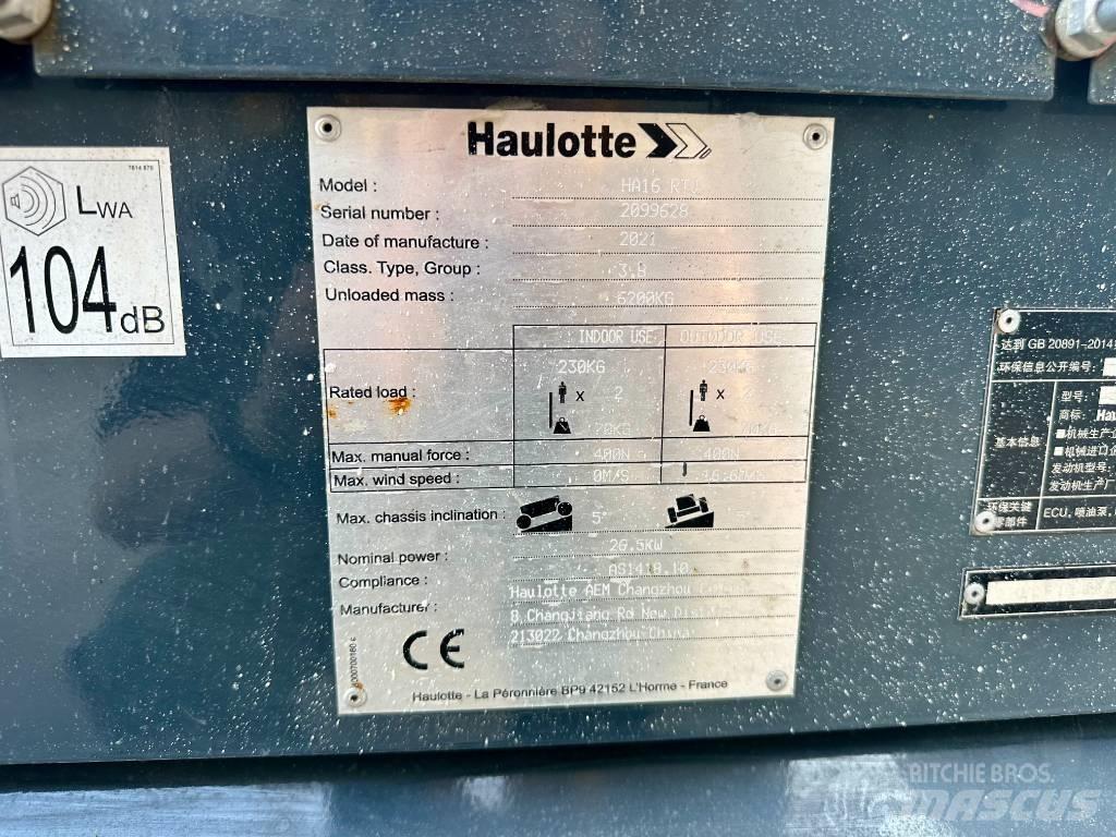 Haulotte HA16RTJ Leddede bomlifter