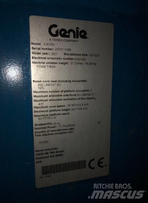 Genie Z 80/60 Leddede bomlifter