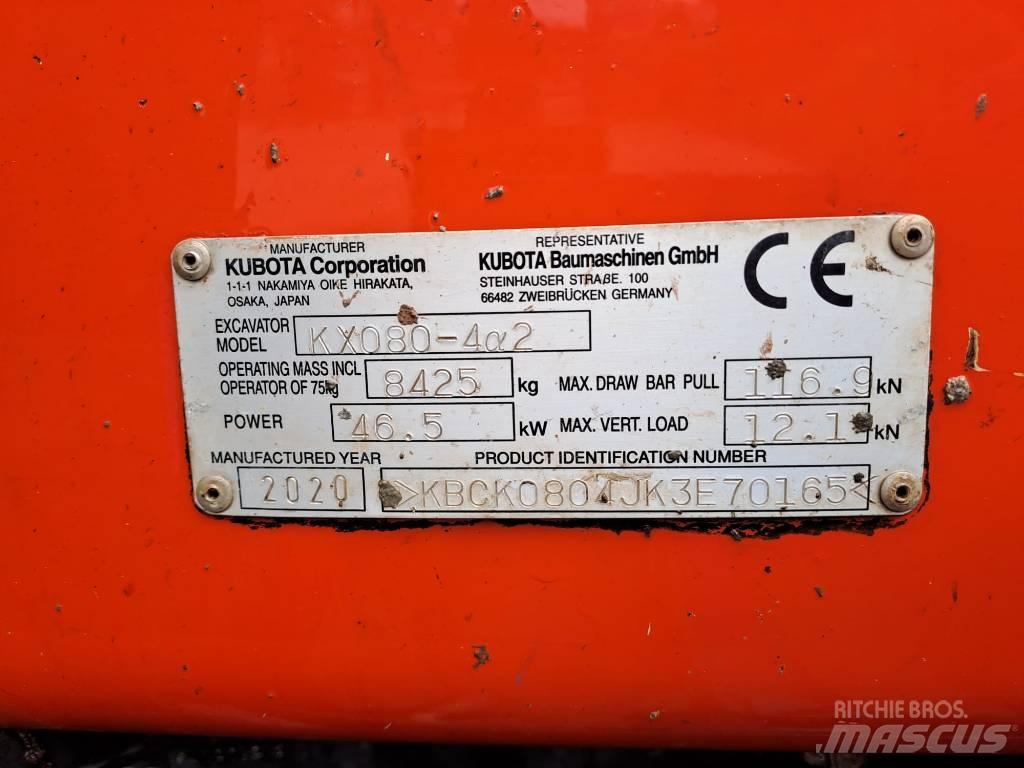 Kubota KX 080-4 Midigravere 7 - 12t