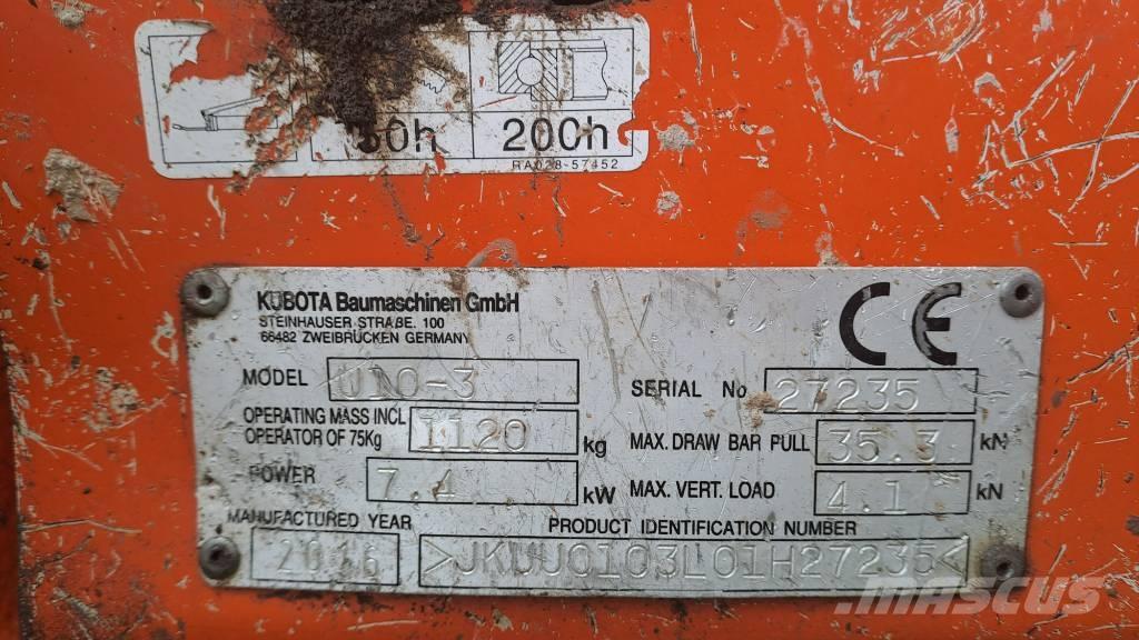Kubota U 10-3 Minigravere <7t