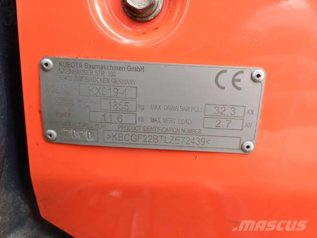 Kubota KX 019-4 Minigravere <7t