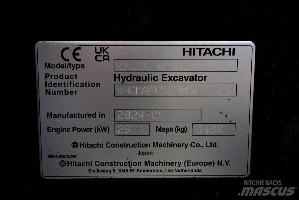Hitachi ZX 55 U-6P Minigravere <7t