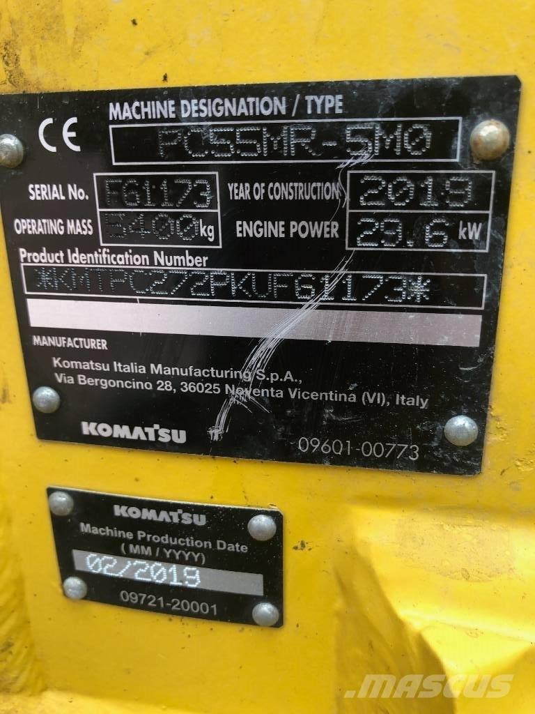 Komatsu PC55MR- 5MO Minigravere <7t