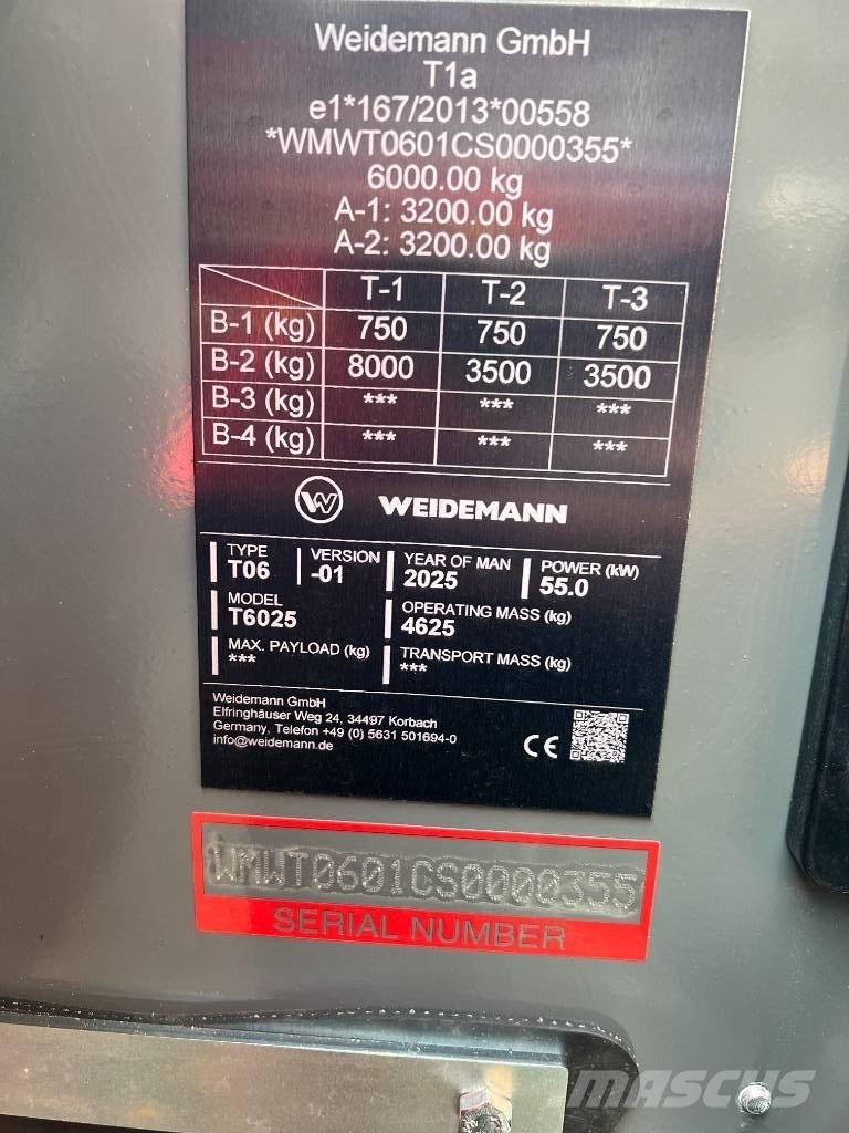 Weidemann T6025 Teleskophjullastere