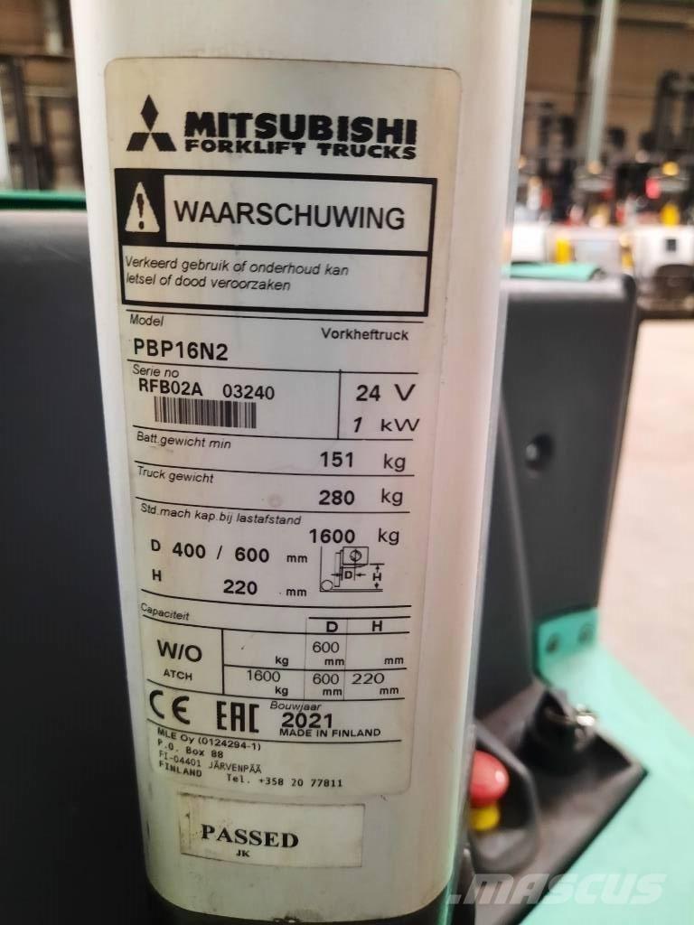 Mitsubishi PBP16N2 Lavtløftende truck