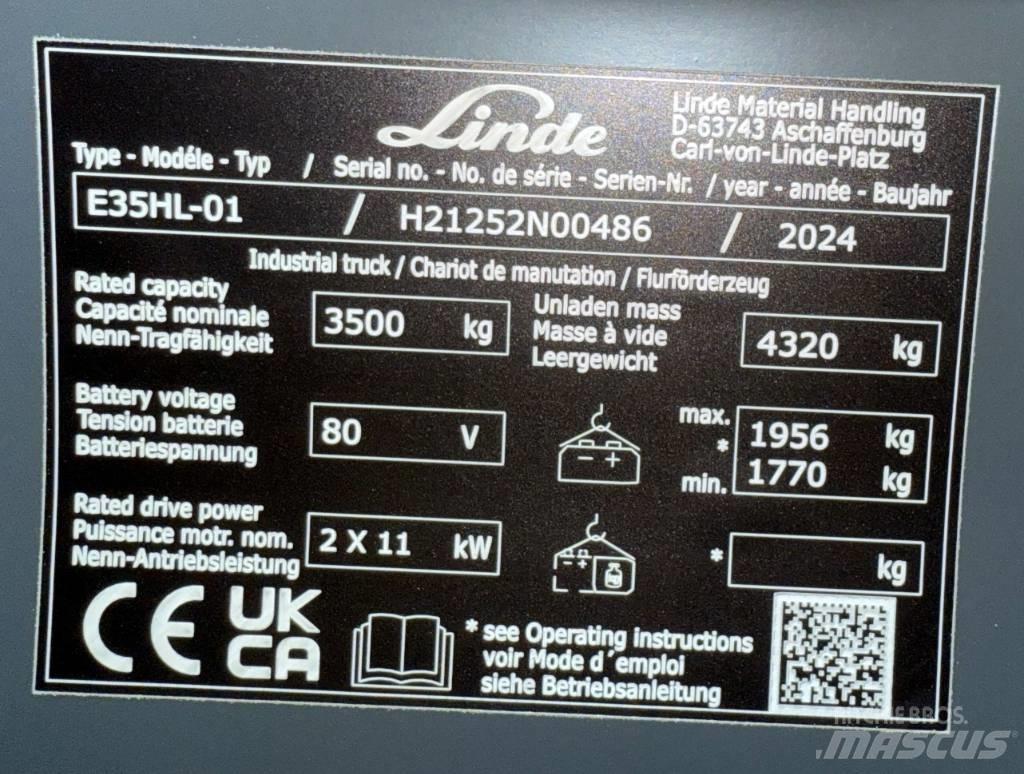 Linde E35HL/1252-01 Elektriske trucker