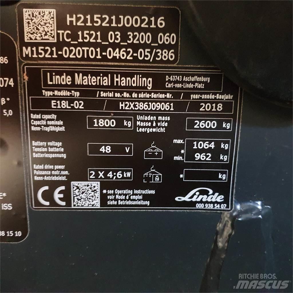 Linde E18L Elektriske trucker