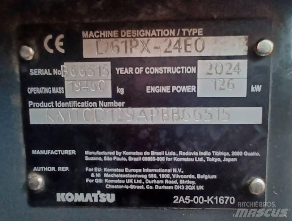 Komatsu D61PX-24 Dozere Beltegående