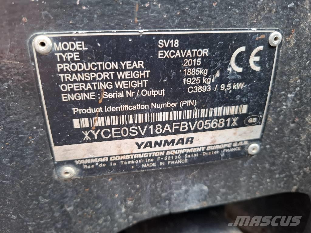 Yanmar SV 18 Minigravere <7t