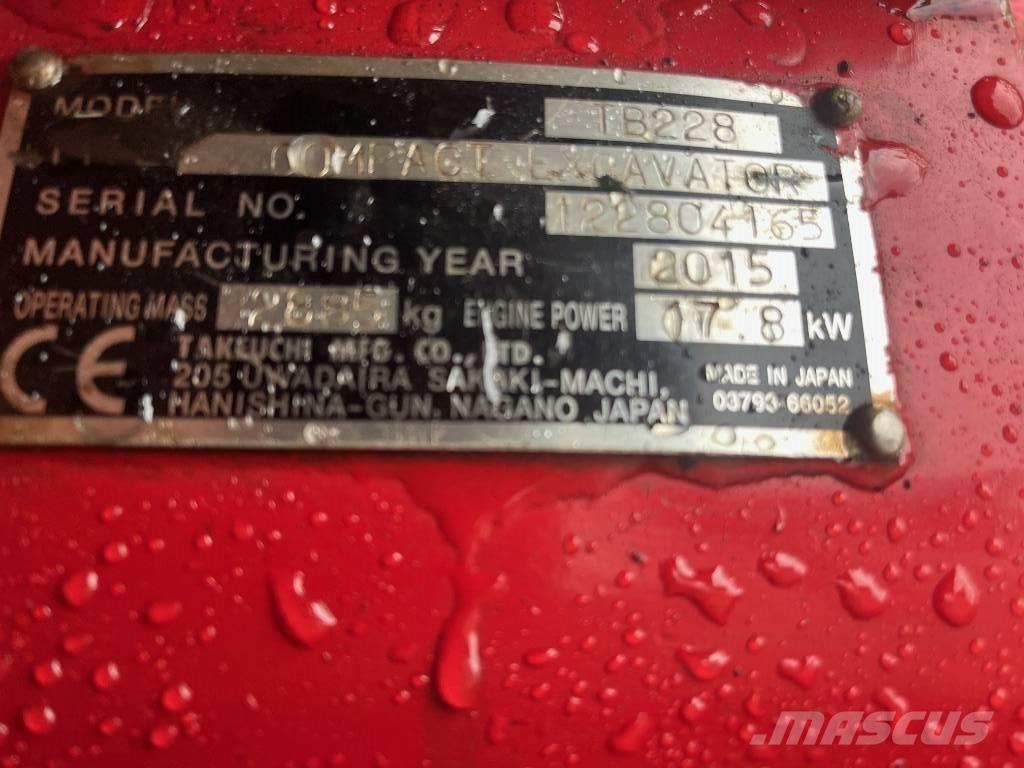 Takeuchi TB 228 Minigravere <7t