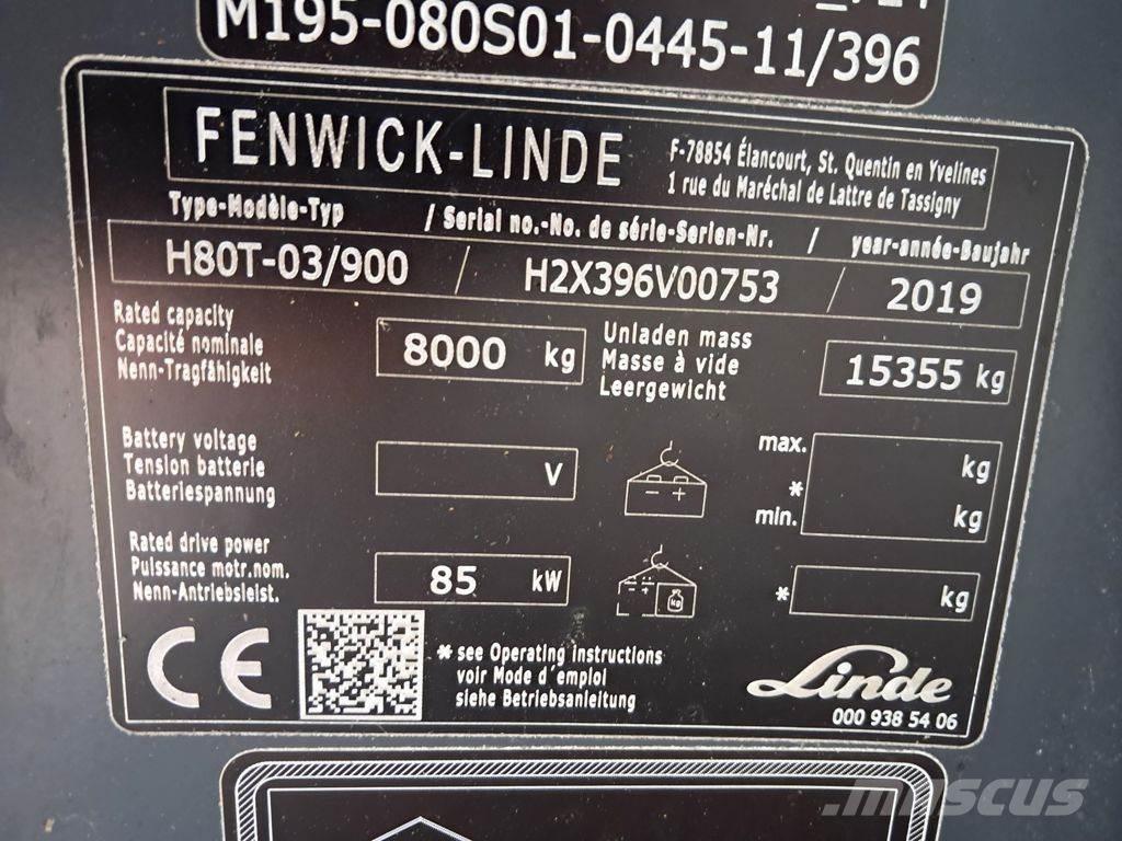 Linde H80T/03-900 Propan trucker
