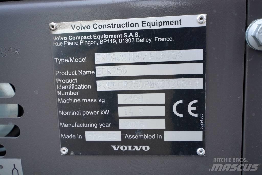 Volvo ECR 25 D Minigravere <7t
