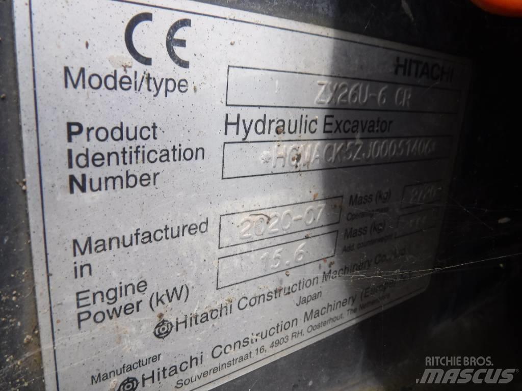 Hitachi ZX 26 U-6 Minigravere <7t