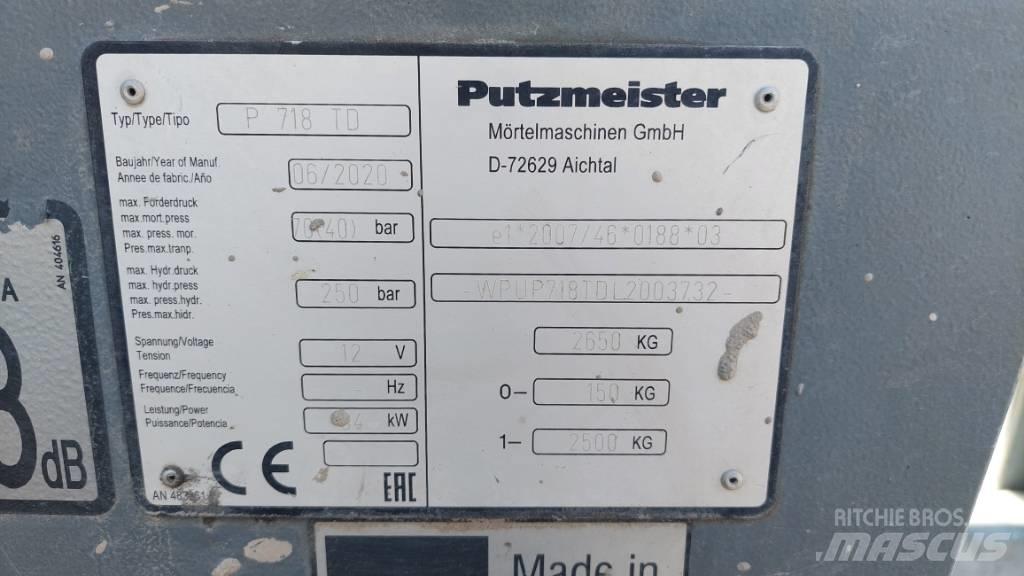 Putzmeister P 718 TD Betongpumpe biler