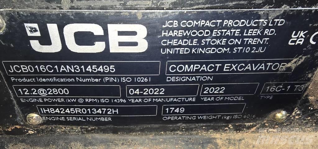JCB 16C-1 Minigravere <7t
