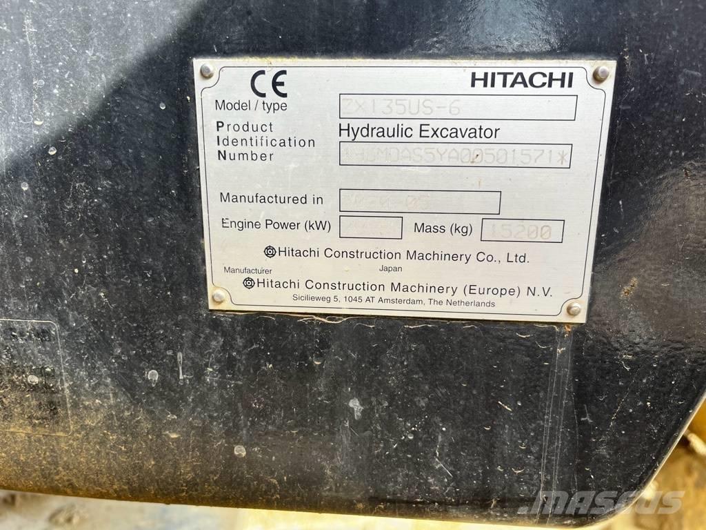 Hitachi ZX135US-6-2P Beltegraver