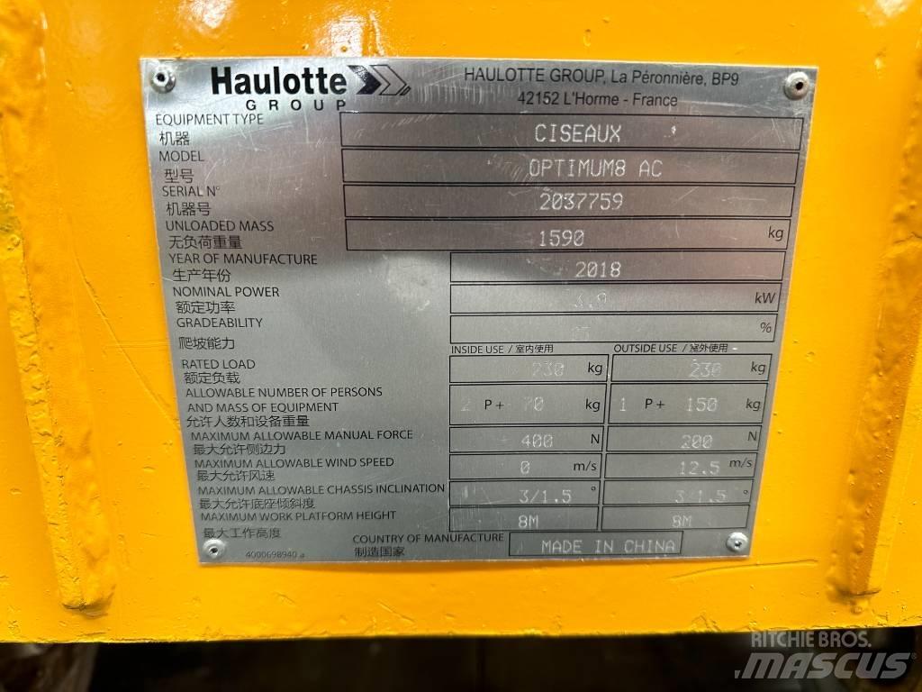 Haulotte OPTIMUM 8 Sakselifter