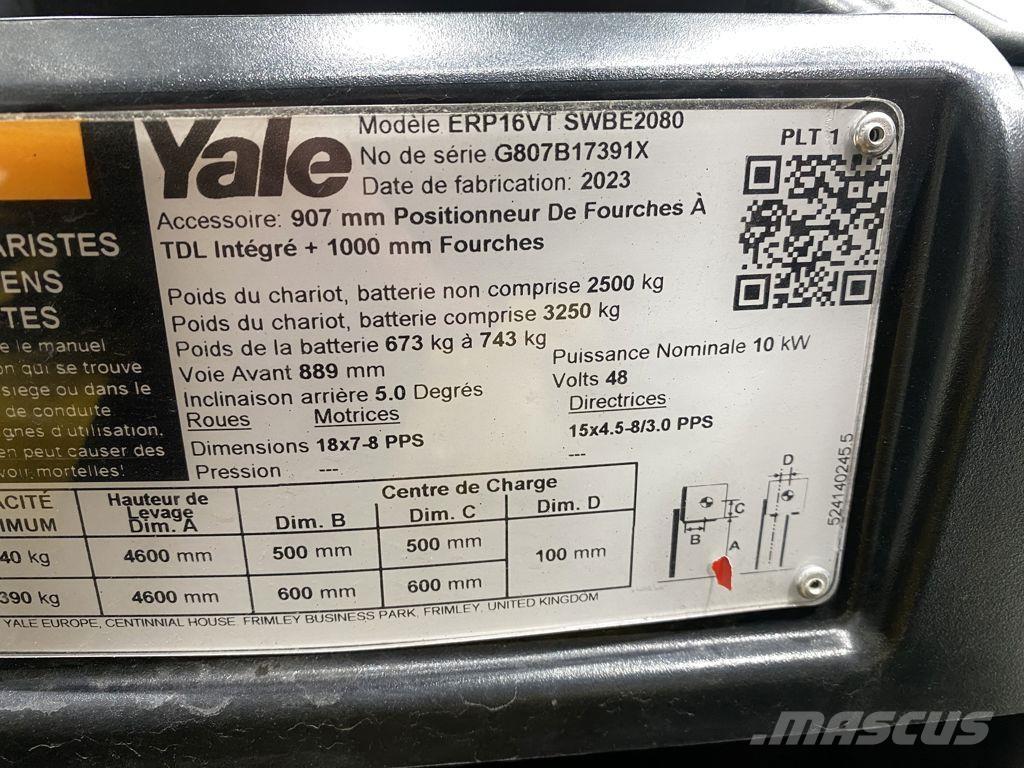 Yale ERP16VT Elektriske trucker