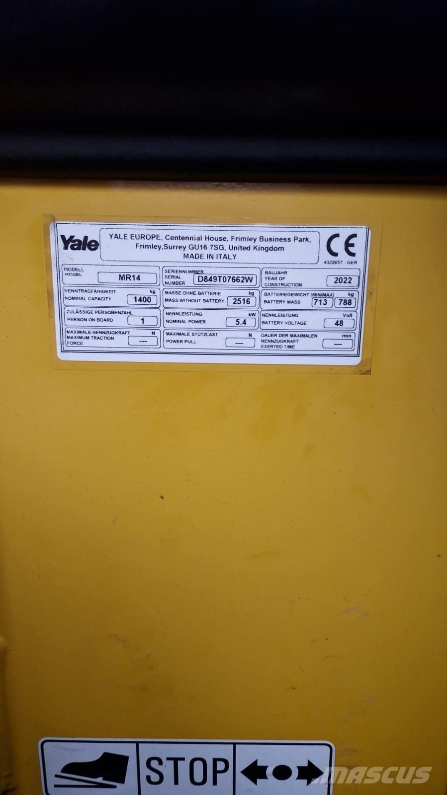 Yale MR14 Skyvemasttruck