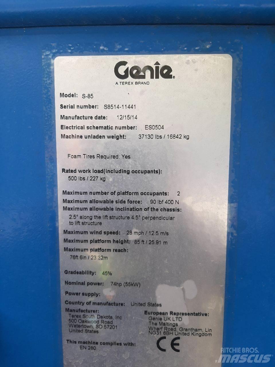 Genie S85 Teleskop bomlifter