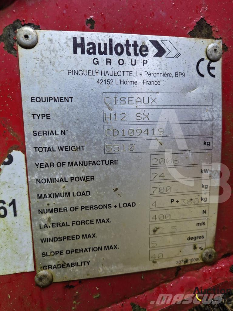 Haulotte H 12 SX Sakselifter