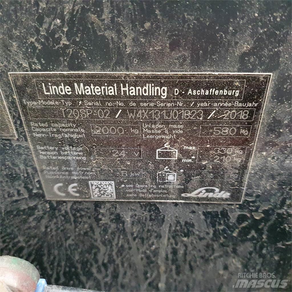 Linde T20SP kurz Lavtløftende truck
