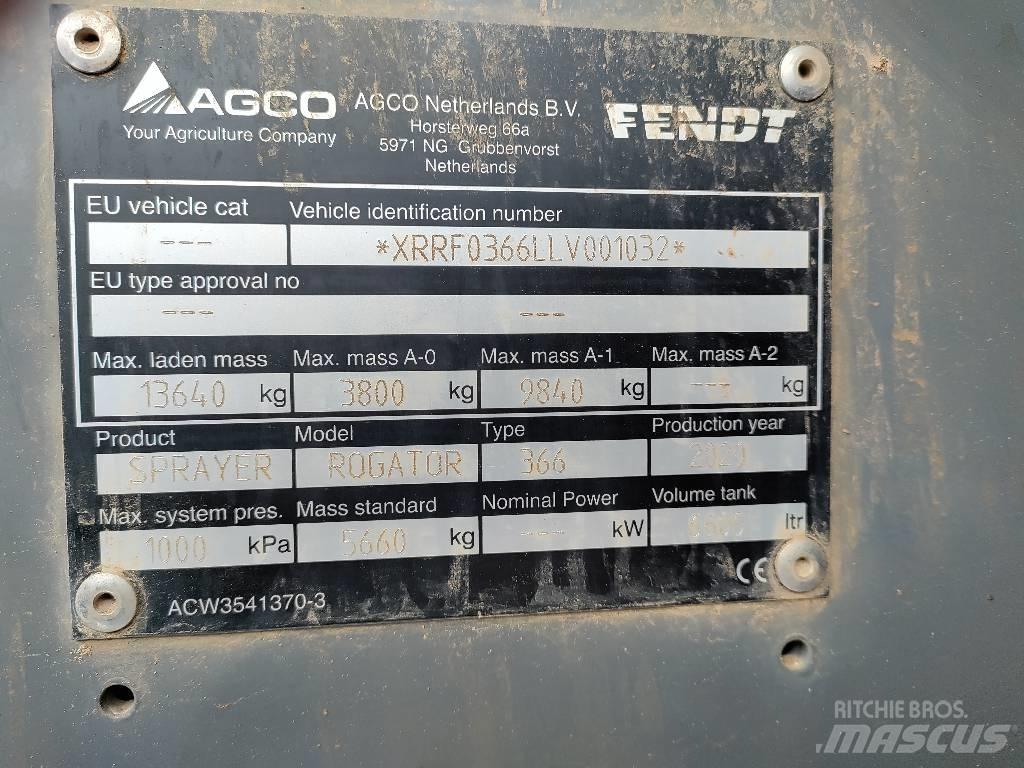 Fendt Rogator 366 Slepesprøyter
