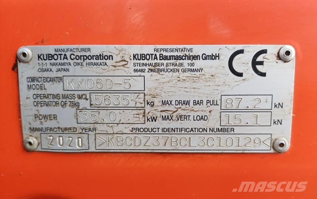 Kubota KX 060-5 Minigravere <7t