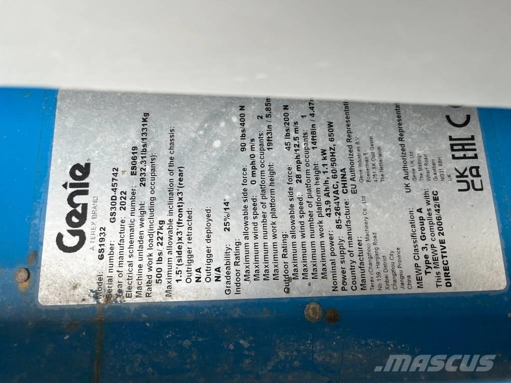 Genie GS 1930E-Drive Sakselifter