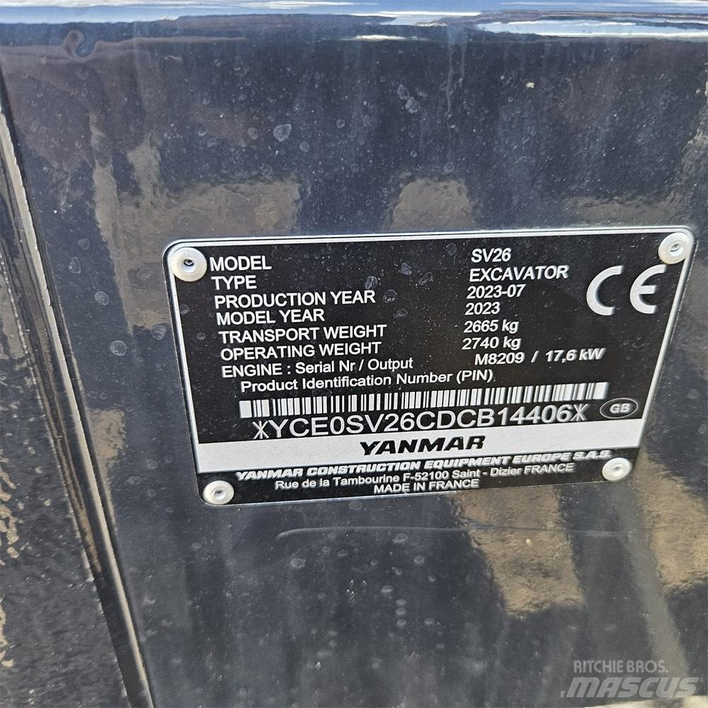 Yanmar SV 26 Minigravere <7t