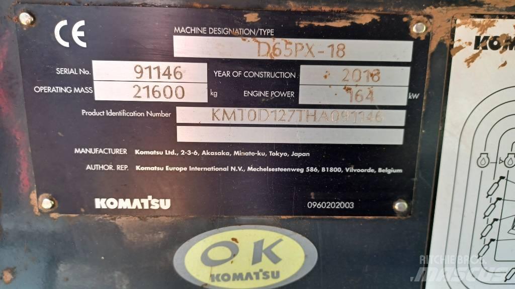 Komatsu D65PX-18 Dozere Beltegående