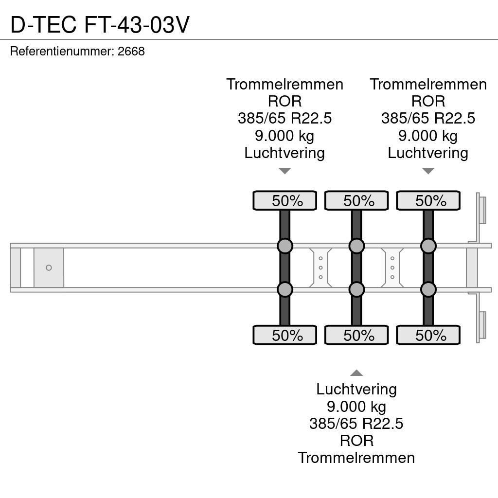 D-tec FT-43-03V Semi-trailer med Containerramme
