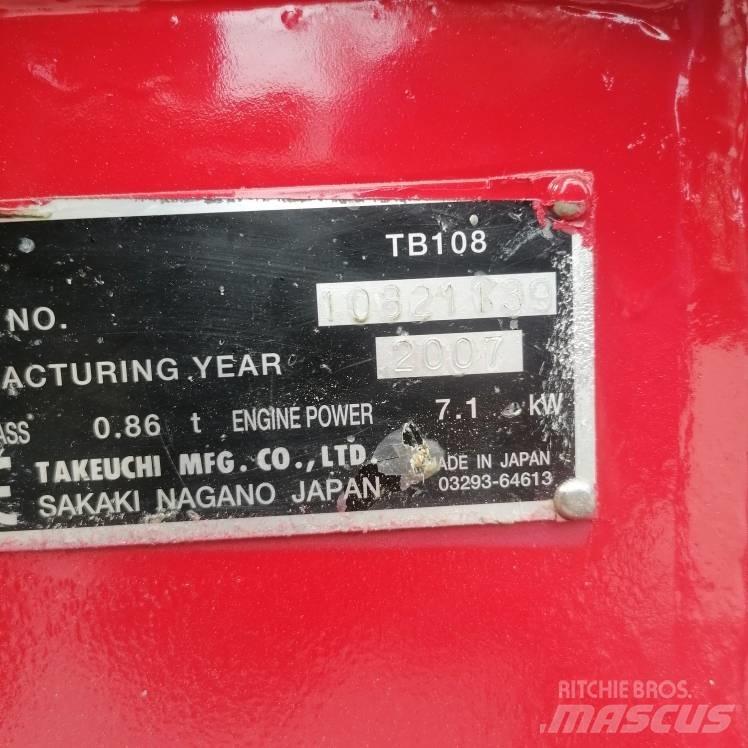 Takeuchi TB108 Minigravere <7t
